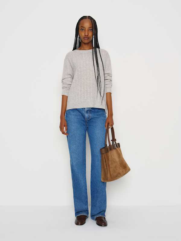 Pull en cachemire Boyfriend - Brumeux à torsades