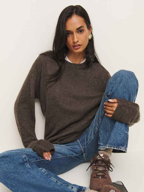 Pull en cachemire Boyfriend - Noix