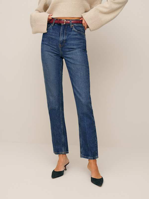 Liza Ultra High Rise Straight Jeans - Icarian