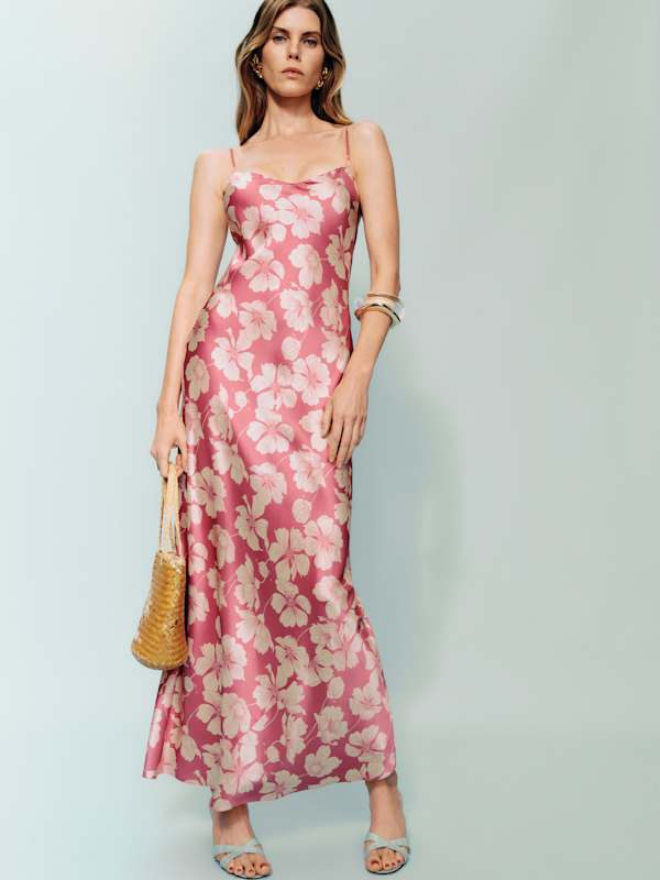 Robe en soie Parma - Litchi