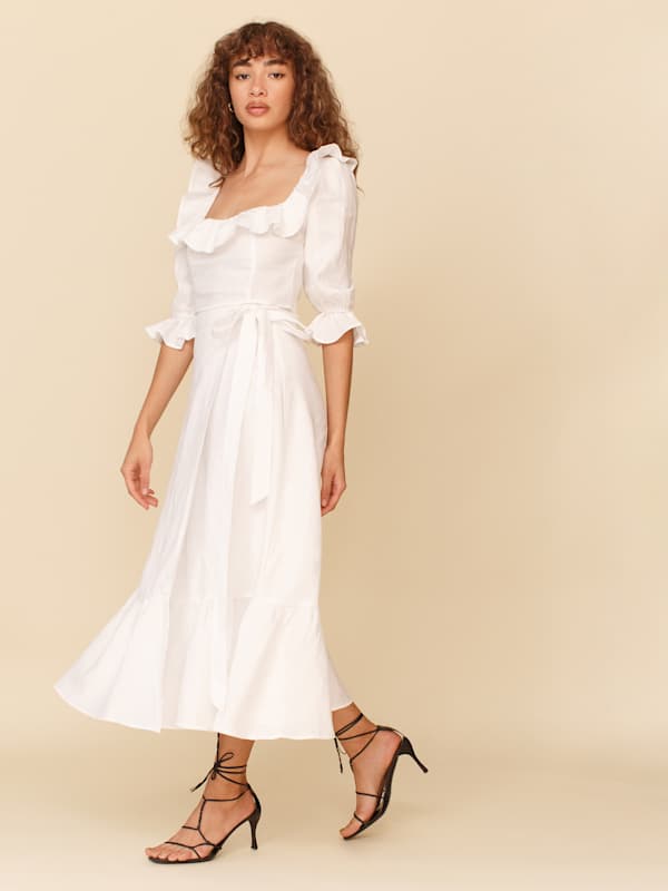 Julep Linen Skirt - White