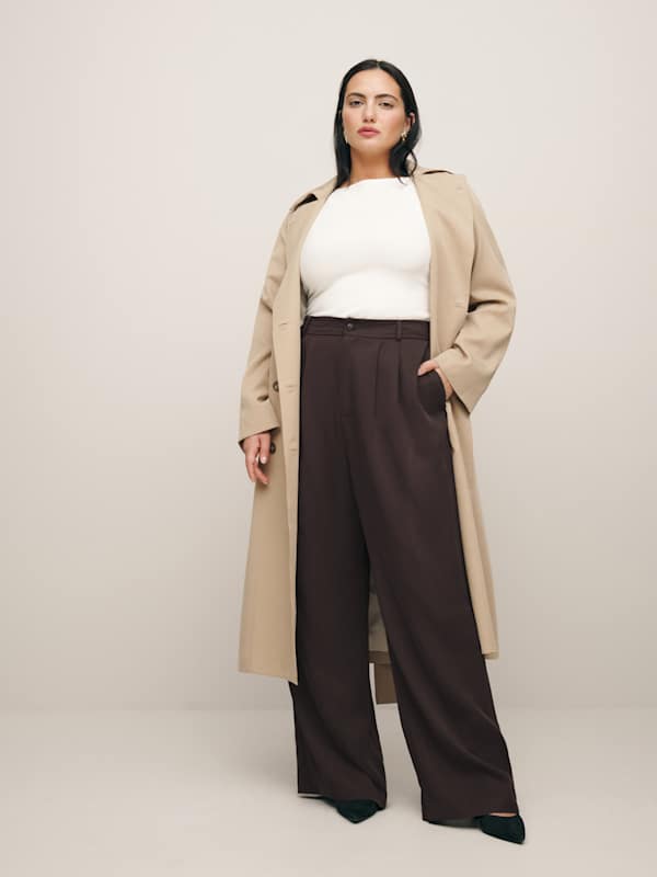 Pantalon Mason grandes tailles - Cassis