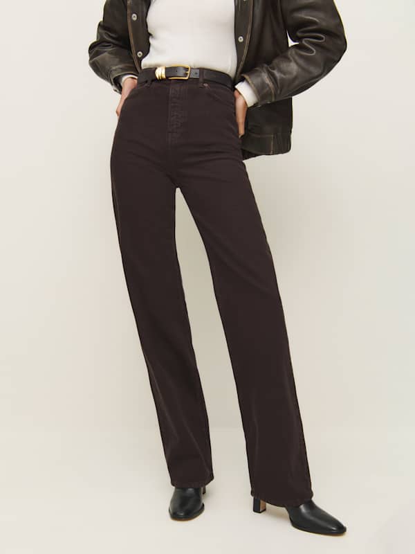 Wilder High Rise Wide Leg Jeans - Mole