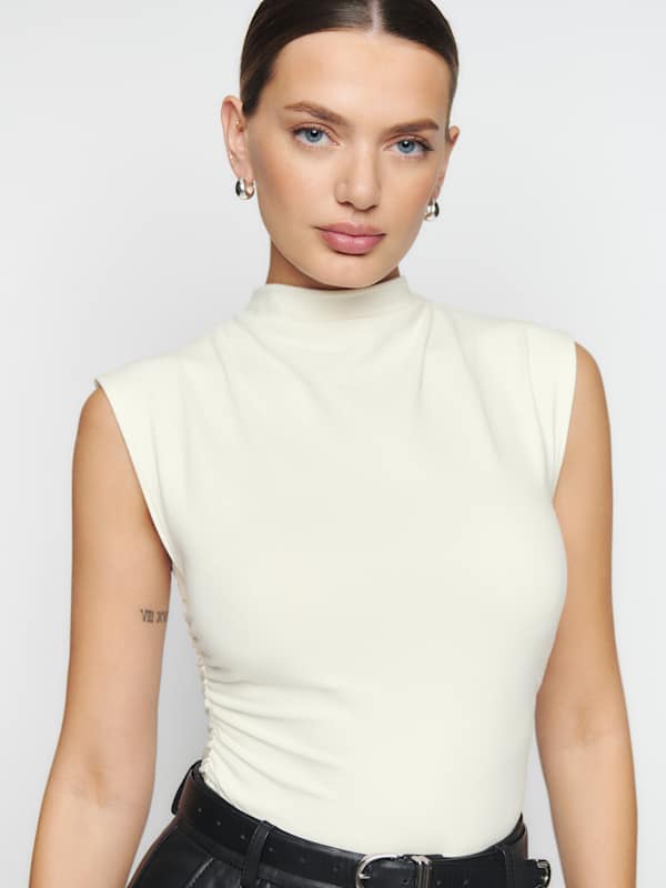 Top en maille Lindy - Ivoire
