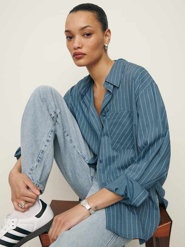 Chemise oversize Will - Rayures Chambray