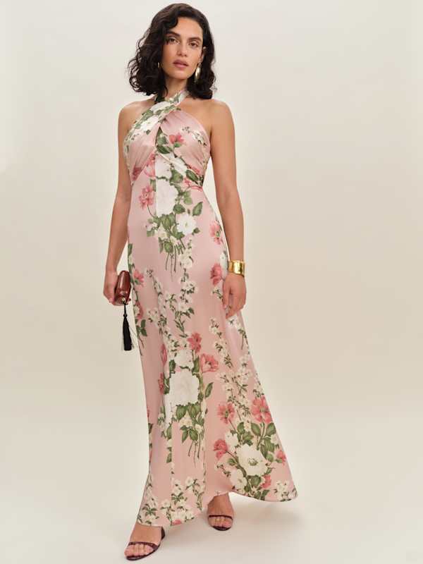 Robe en soie Veria - Jardin de roses