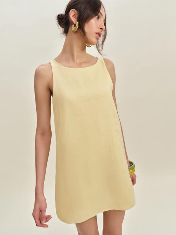 Robe en lin Jessi - Parmesan