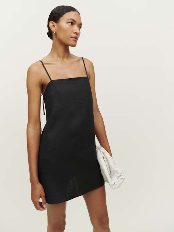 Robe en lin Aubree - Noir
