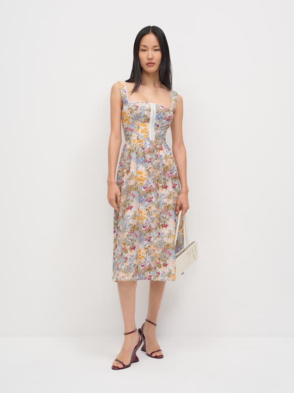 Tagliatelle Linen Dress - Countryside