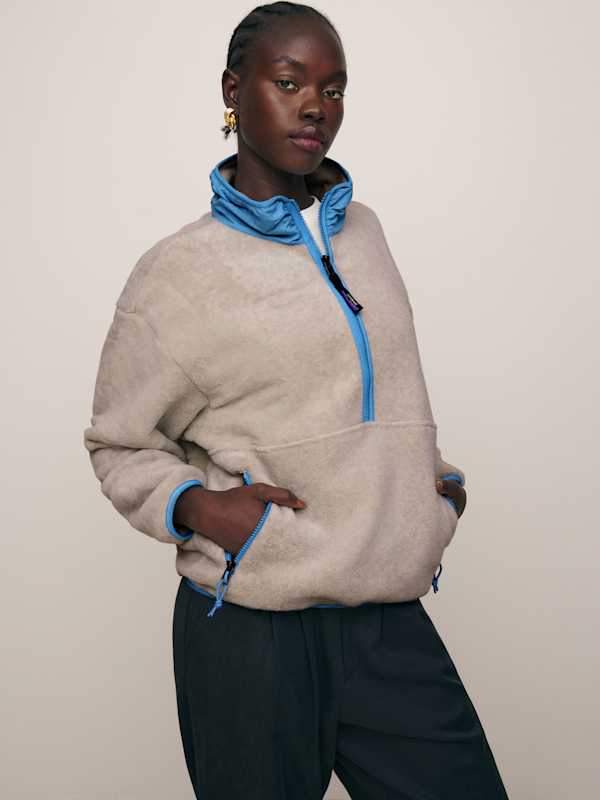 Patagonia W's Synchilla Marsupial - Oatmeal Heather/blue Bird