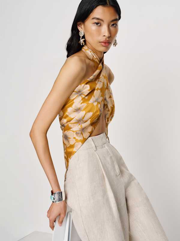 Silk Scarf - Mango