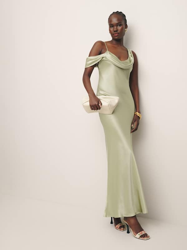Robe en soie Ronda - Herbes séchées