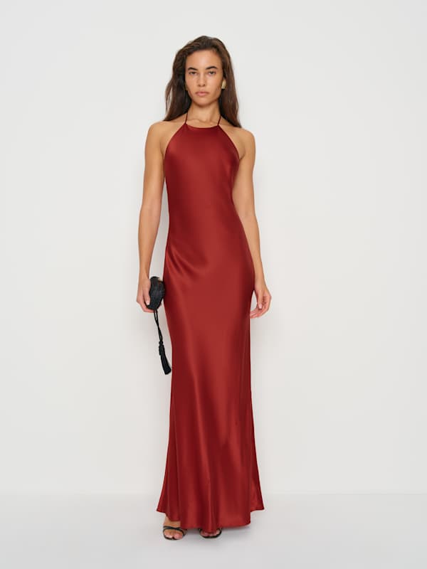 Jeany Silk Dress - Sangre