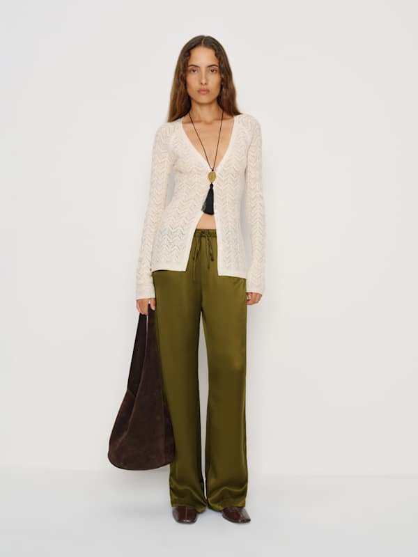 Pantalon en soie Olina - Jardin de mousse