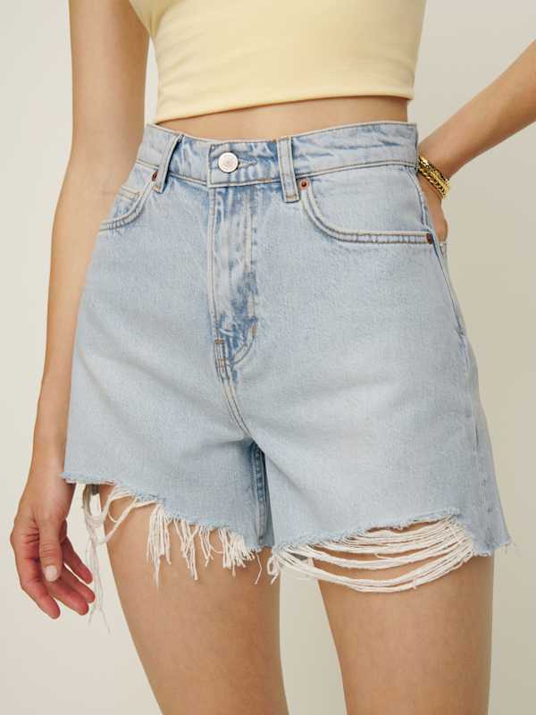 Short décontracté à taille haute en denim Wilder - Lethe