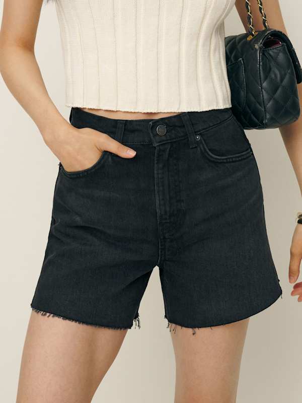 Short décontracté à taille haute en denim Wilder - Vana