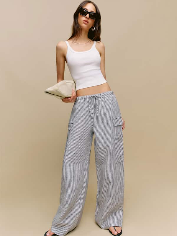 Ethan Linen Pant - Vineyard