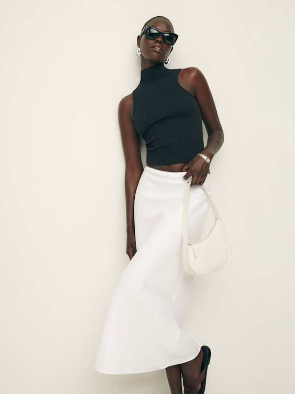 Jupe en lin Layla - Blanc