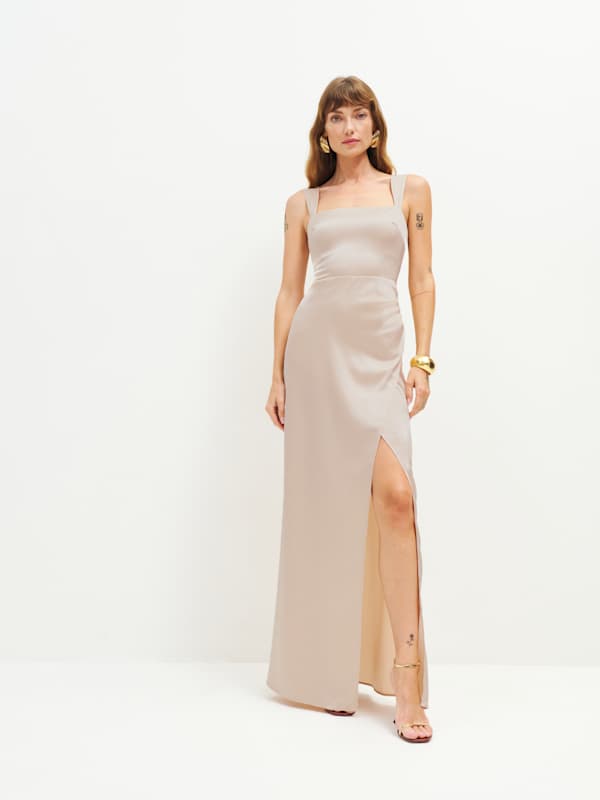Robe en satin Isolene - Grand Cru