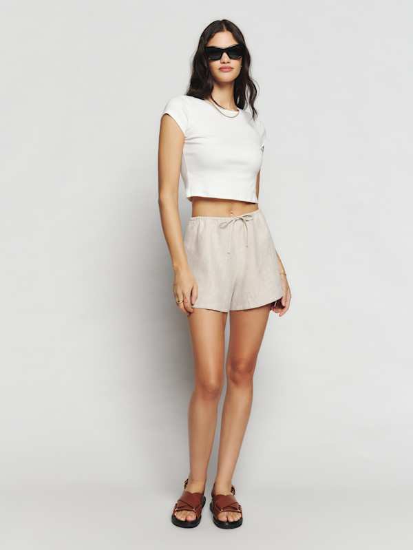 Short en lin Zoey - Oatmeal