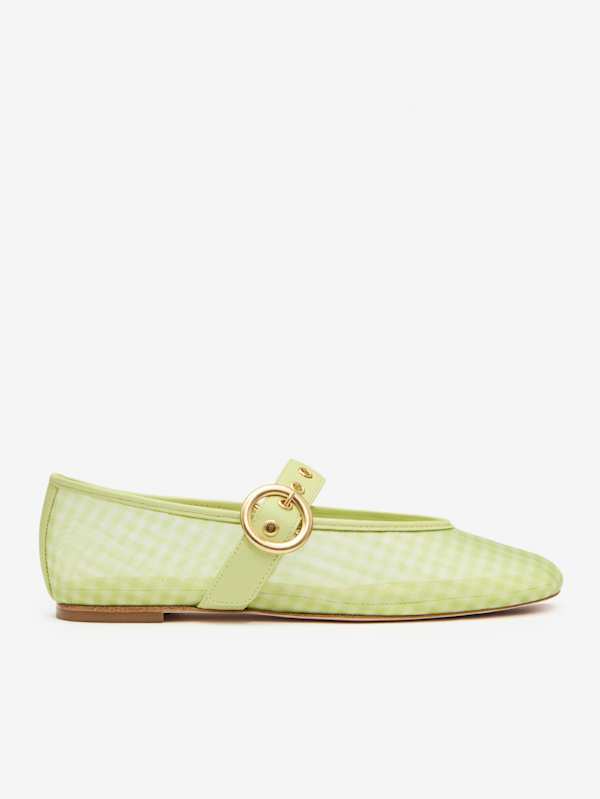 Ballerines Bethany - Maille verte vichy