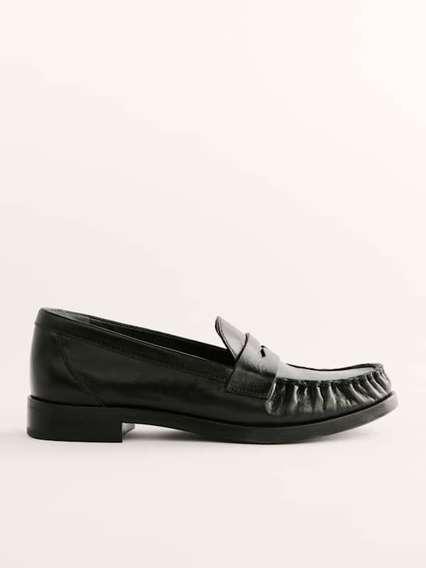 Mocassins froncés Ani - Cuir noir