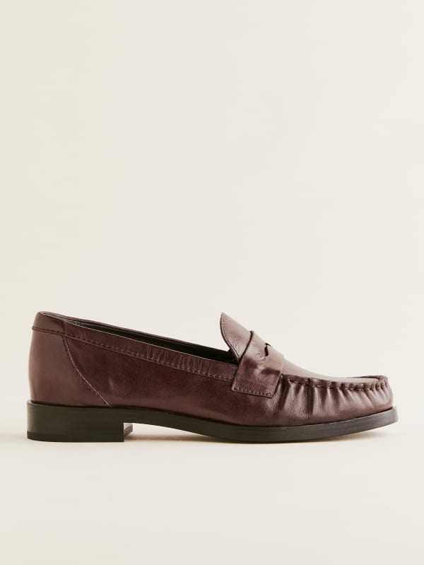 Mocassins froncés Ani - Cuir expresso