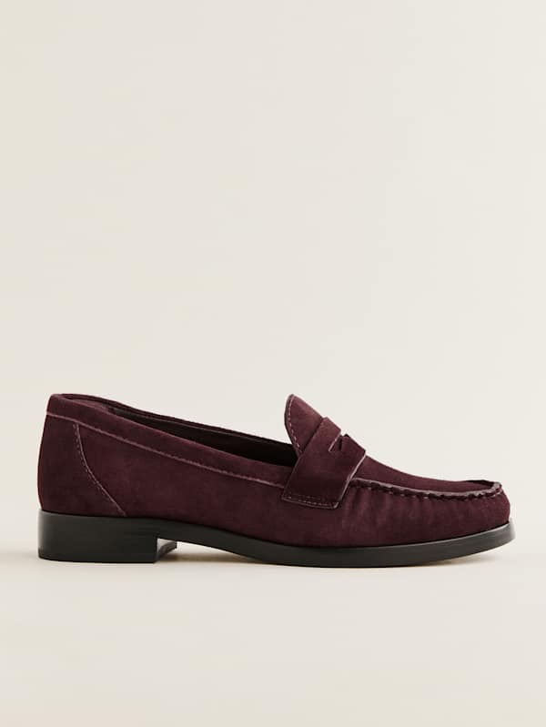 Mocassins froncés Ani - Daim rubis
