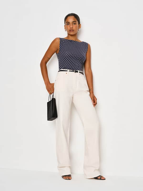 Top en maille Dusk - Rêve à pois