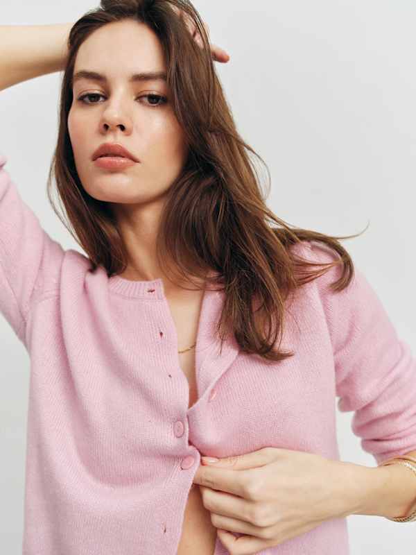 Cardigan ras-du-cou en cachemire Clara - Babygirl