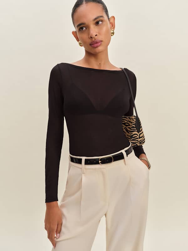 Haut en maille Wiley - Noir transparent