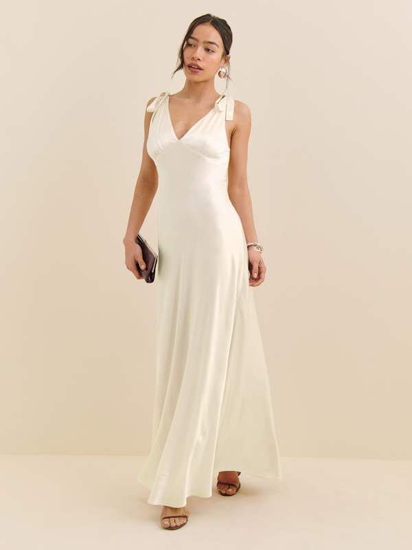 Pernille Silk Dress - Ivory Bridal Silk