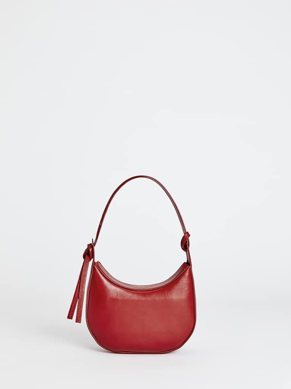 Mini Rosetta Shoulder Bag - Lipstick Leather