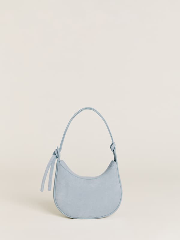 Mini Rosetta Shoulder Bag - Mist Suede