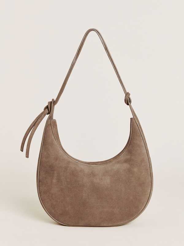 Medium Rosetta Shoulder Bag - Farro Suede