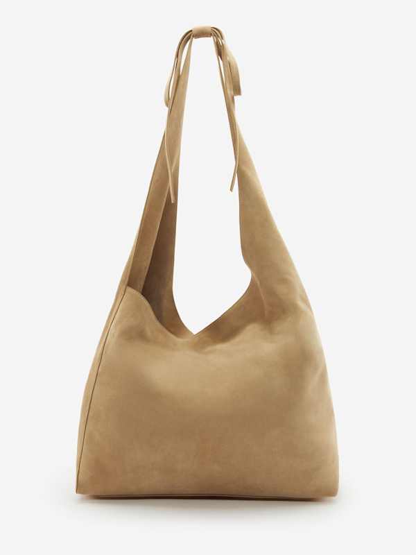 Cabas oversize Vittoria - Daim noisette