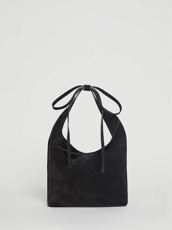 Petit cabas Vittoria - Daim noir