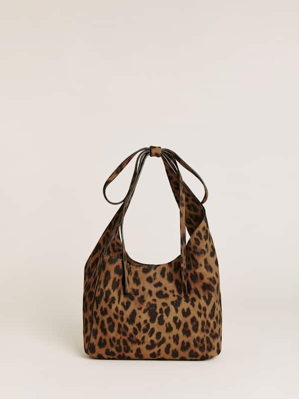Small Vittoria Tote - Leopard Suede
