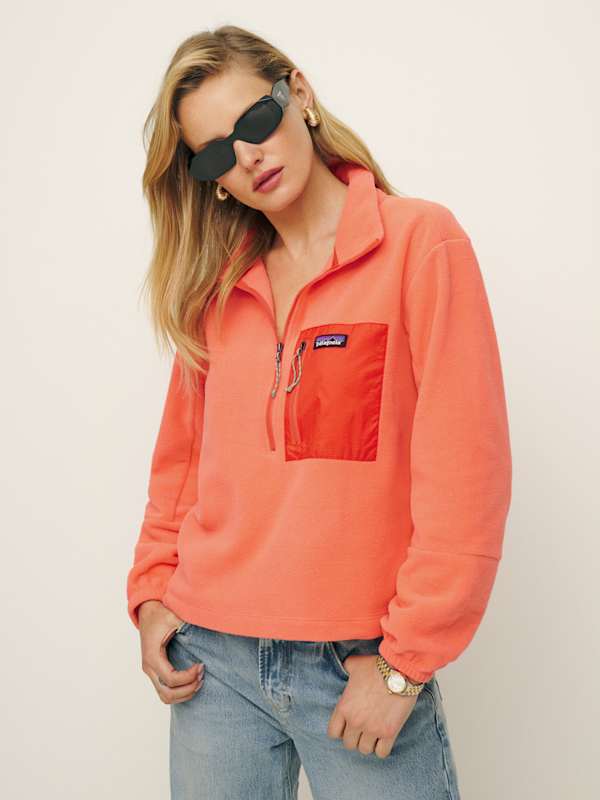 Pull à col zippé W's Microdini Patagonia - Coho Corail