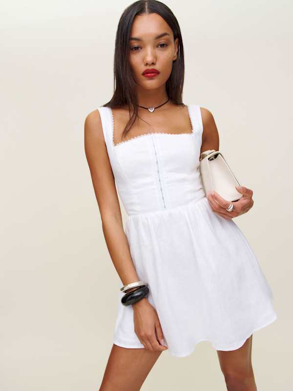 Sheri Linen Dress - White