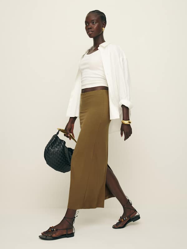 Maria Knit Skirt - Bronze