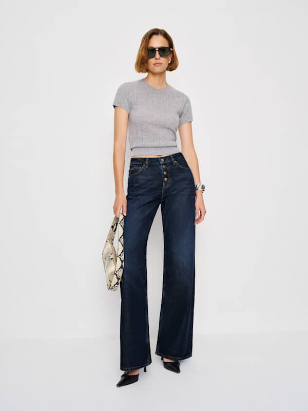 Cary Low Rise Slouchy Wide Leg Jeans - Ahurani Exposed Shanks