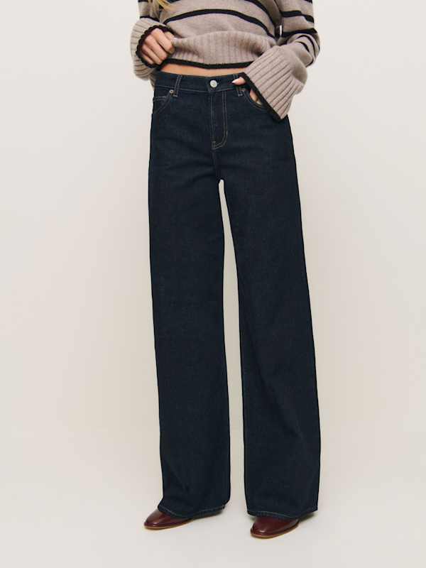 Cary Low Rise Slouchy Wide Leg Jeans - Ondine
