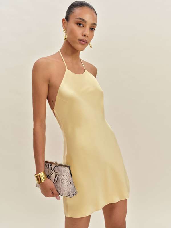 Jennis Silk Dress - Blonde
