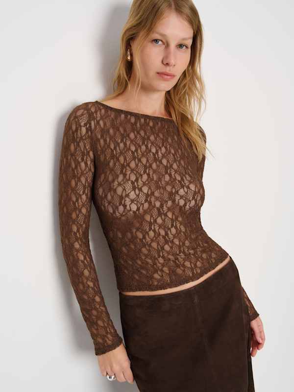 Top en dentelle Adriano - Dentelle Moka