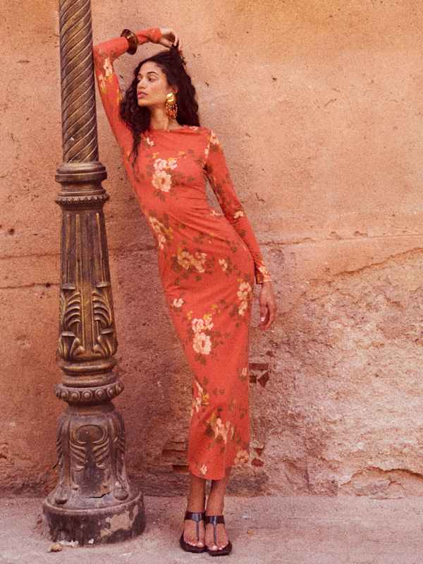 Tommie Knit Dress - Coral Bloom
