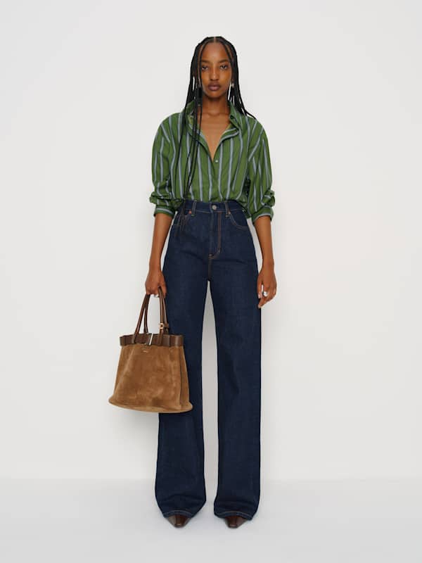Chemise oversize Andy - Rayures Lierre