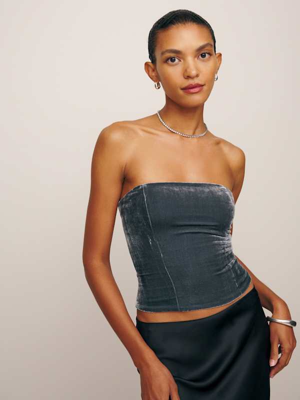 Top en velours Giorgia - Argile