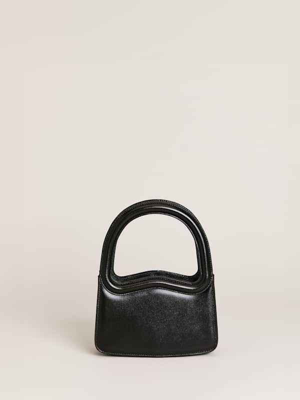 Mini Luciana Frame Handle - Black Leather