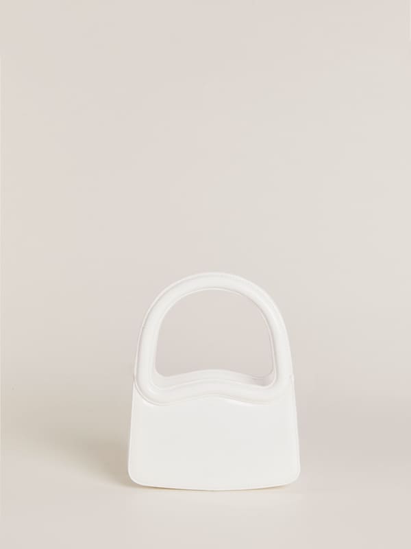 Mini Luciana Frame Handle - White Patent